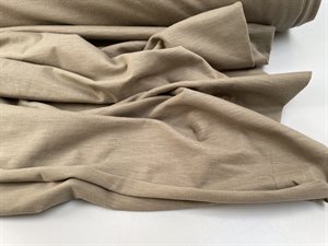 Viscosejersey med slub - mørk beige